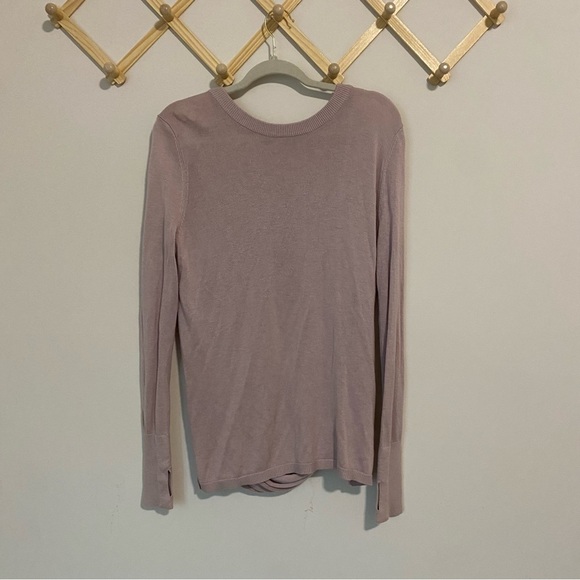 Lululemon Bring it Backbend Light Pink Open Back Sweater - Picture 3 of 11